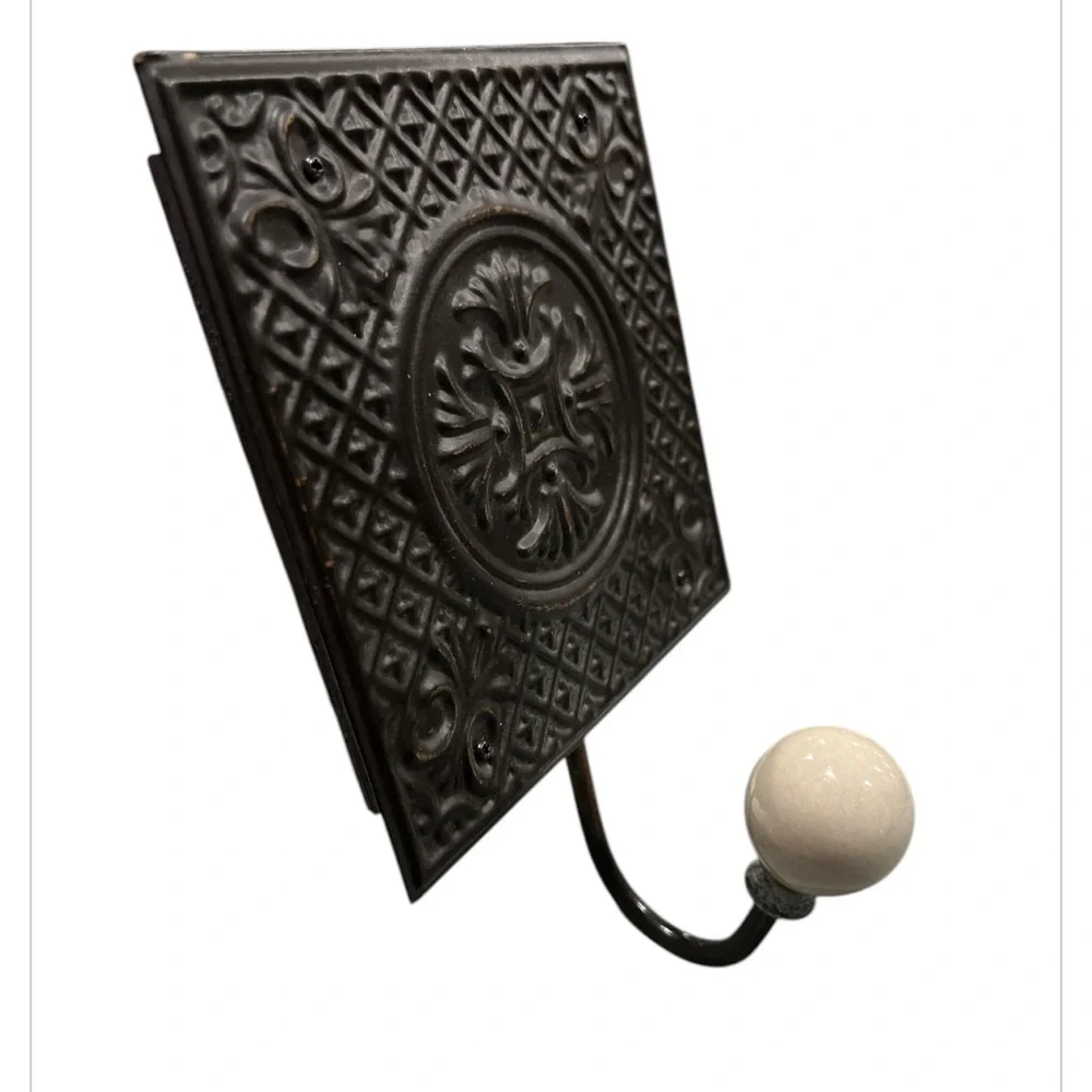 Decorative Wall Hook Square Shape with White Ball Wall Hanger Hanging decor